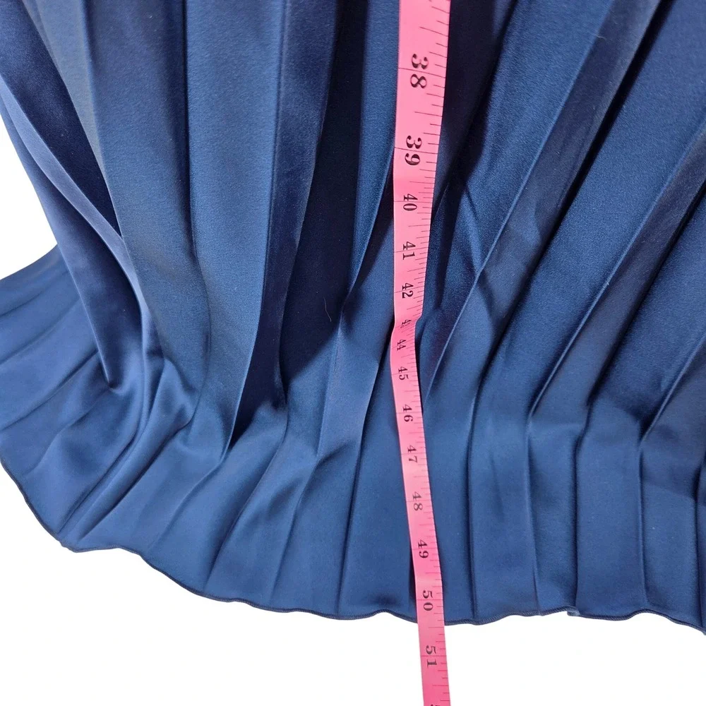 Abercrombie & Fitch Giselle Pleated One Shoulder Maxi Dress XSP Navy Floral